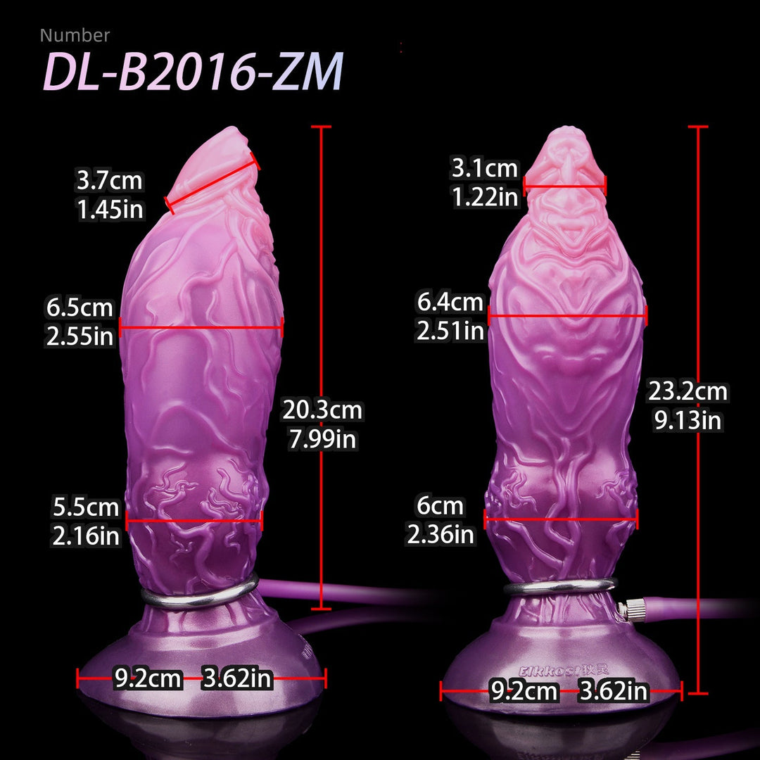 Purple Fantasy Dog Knot Inflatable butt plug