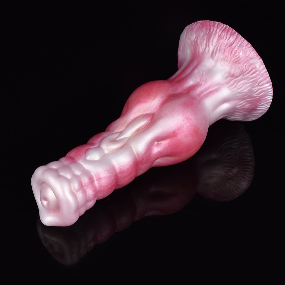 Pink Dog Cock Silicone Inflatable Butt Plug