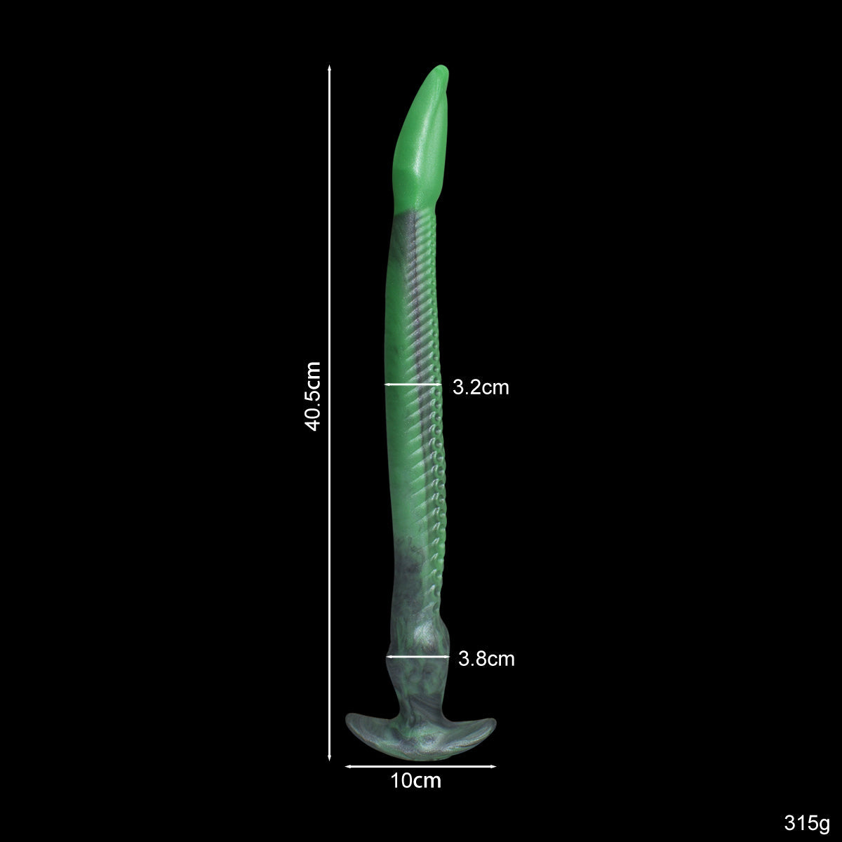 Green extra long eel tentacles anal plug