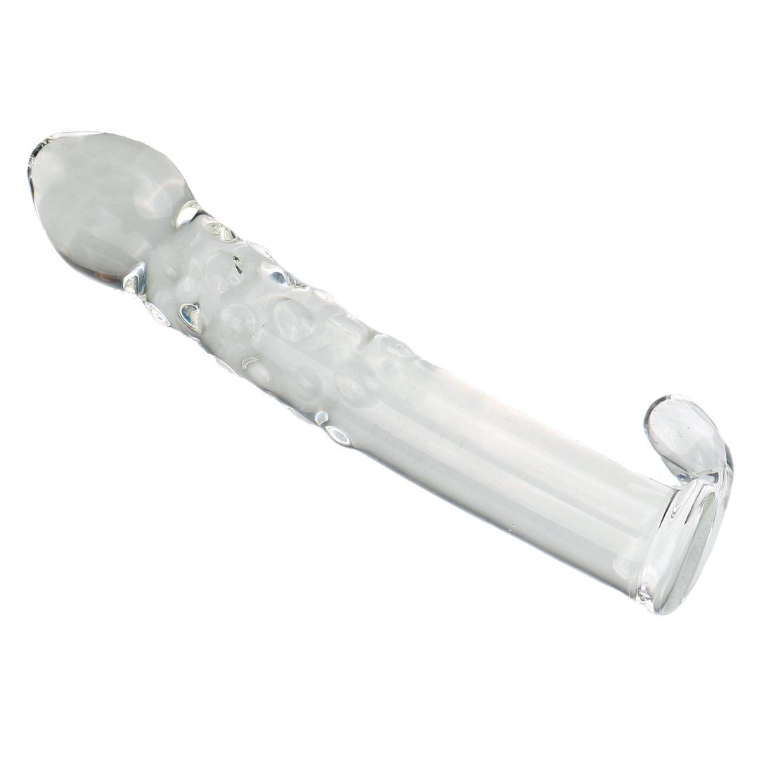 6.8 Inch Mini Testicle G Spot Glass Butt Plug