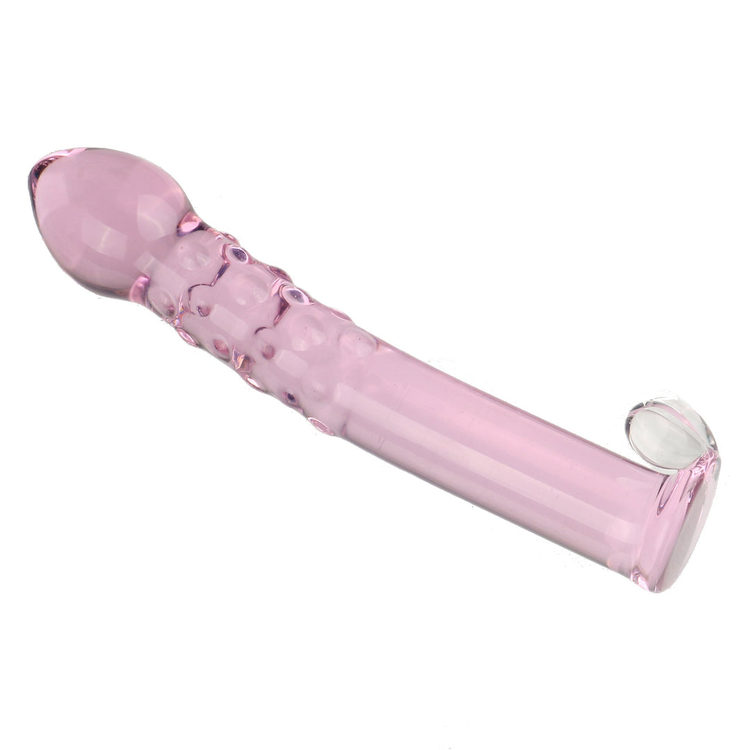 6.8 Inch Mini Testicle G Spot Glass Butt Plug