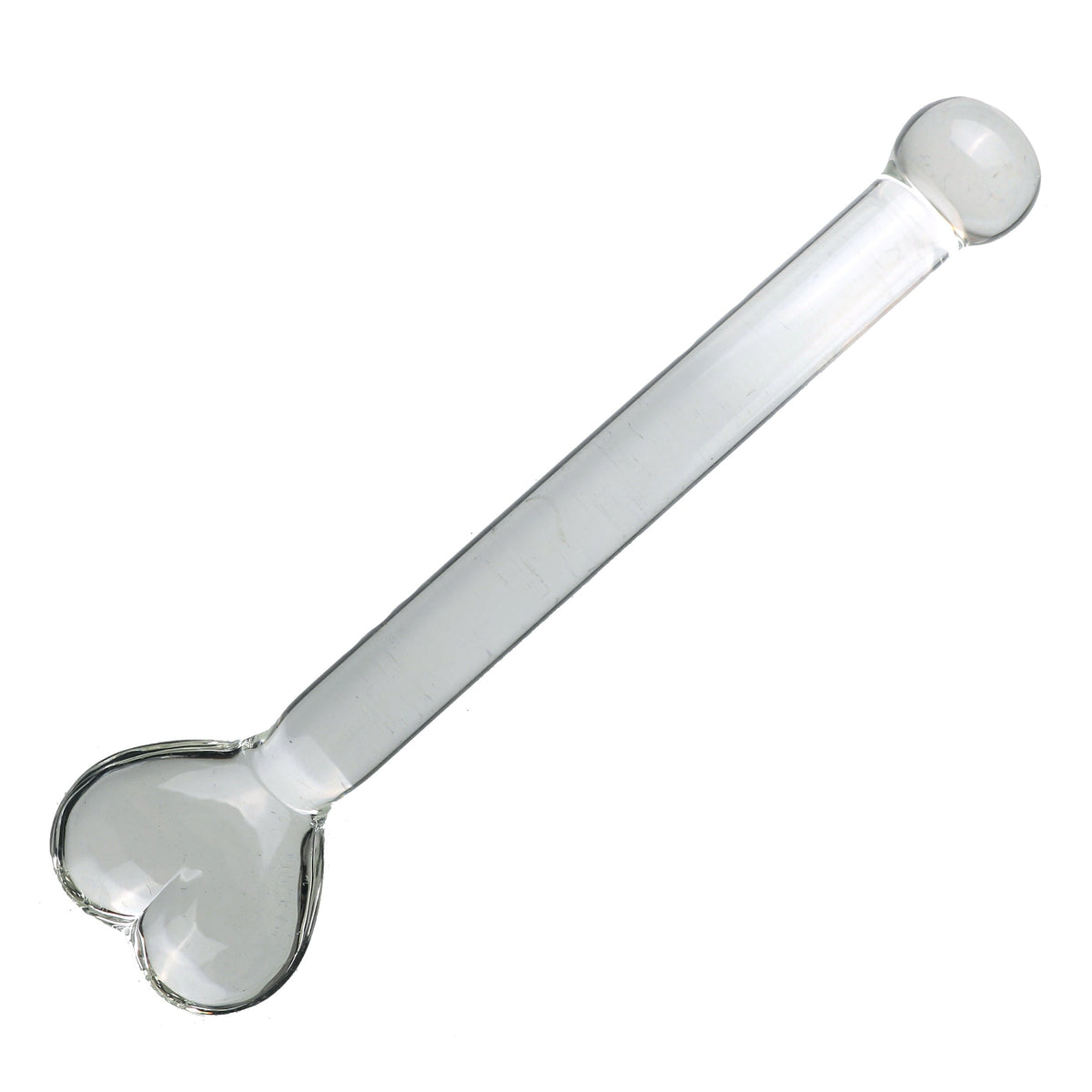 Cute clear fairy masturbating rod glass butt plug