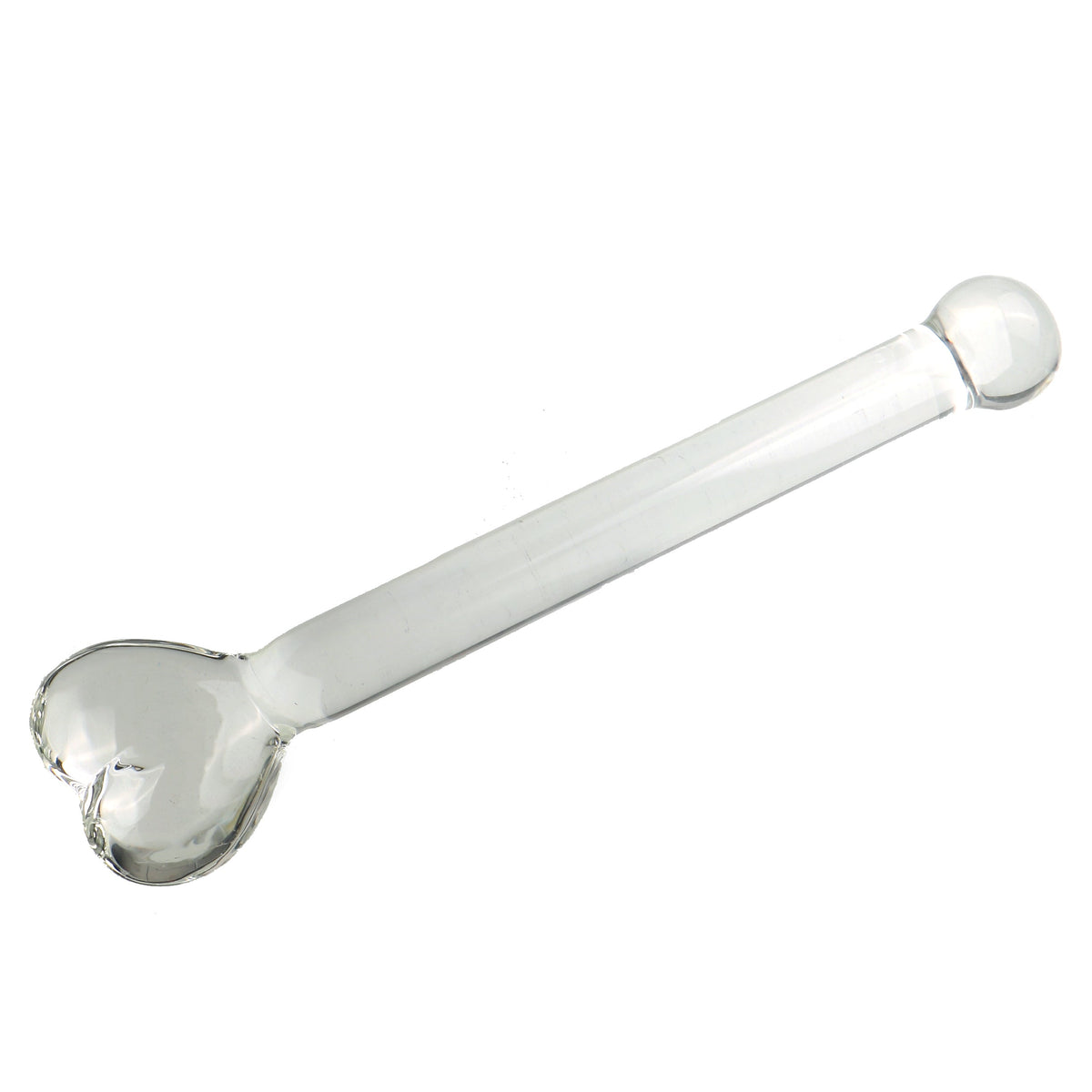 Cute clear fairy masturbating rod glass butt plug