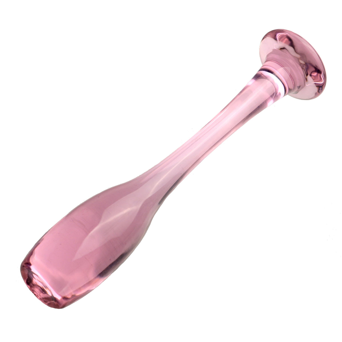 Pink wine glass discreet glass butt plug