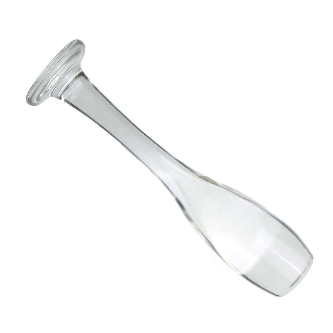 Pink Wine Glass Discreet Glass Butt Plug