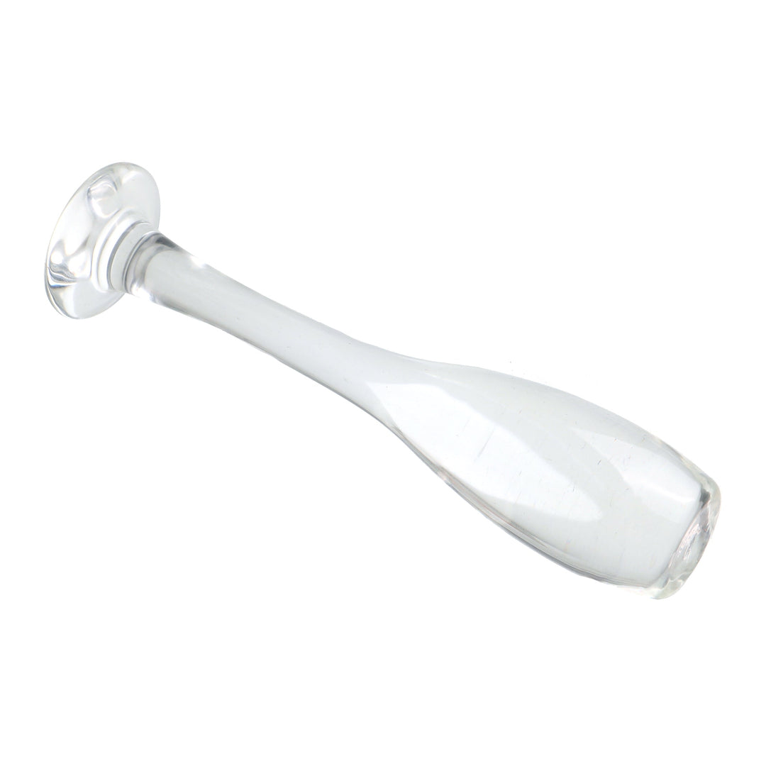 Pink Wine Glass Discreet Glass Butt Plug