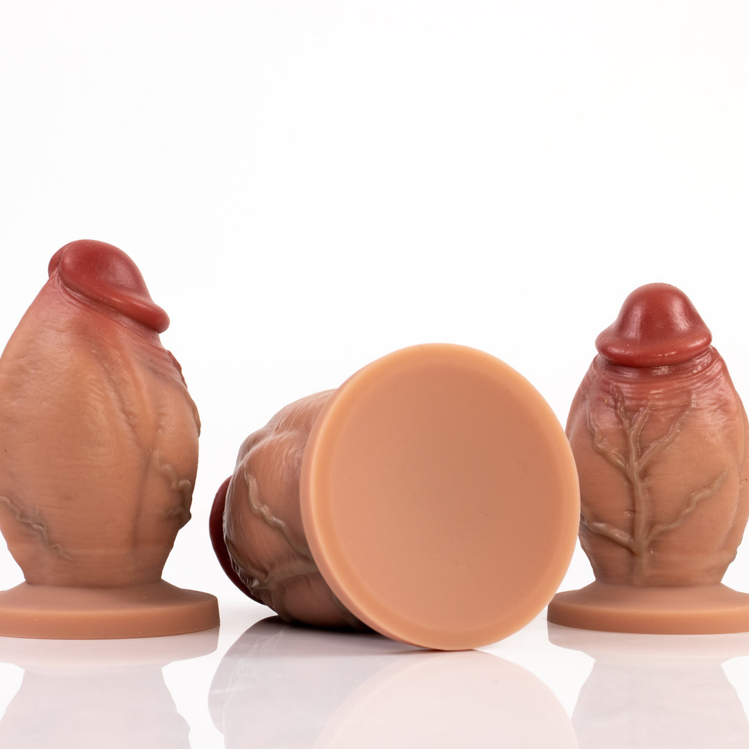 Realistic Short Penis Huge Butt Plug Set