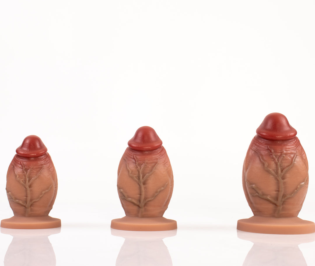 Realistic Short Penis Huge Butt Plug Set