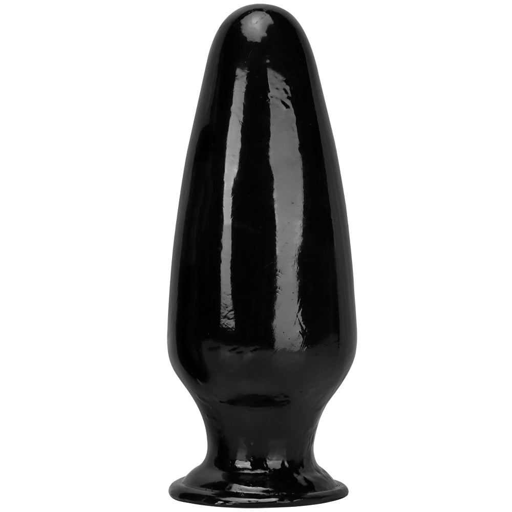 Black giant conical huge butt plug