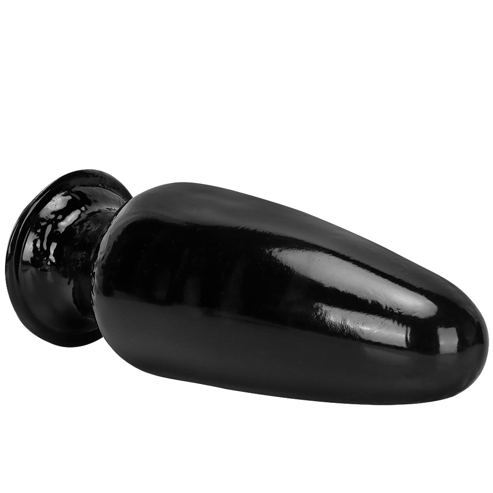 Black giant conical huge butt plug