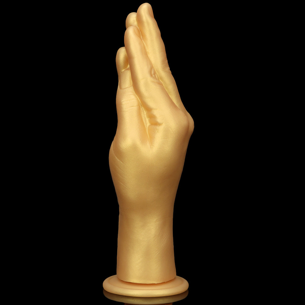 Gold silicone simulation hand fisting butt plug