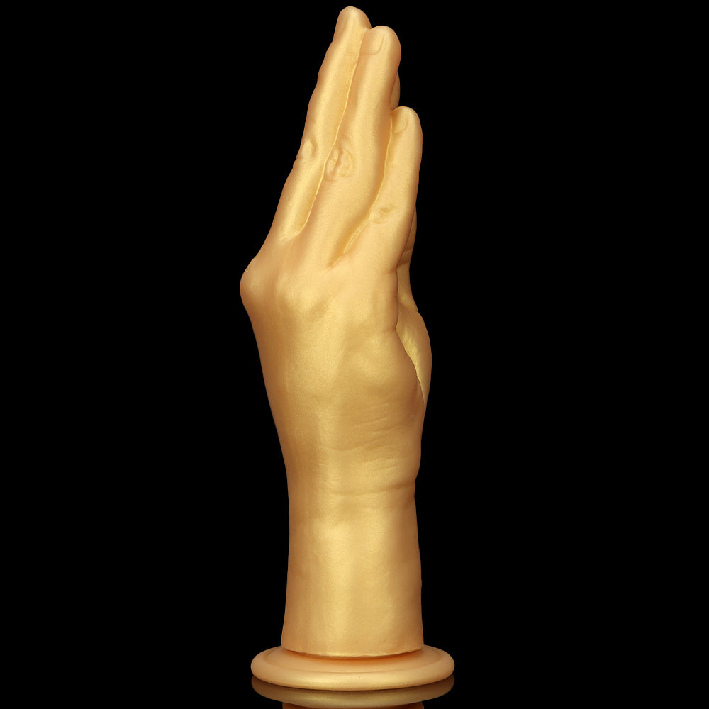 Gold silicone simulation hand fisting butt plug