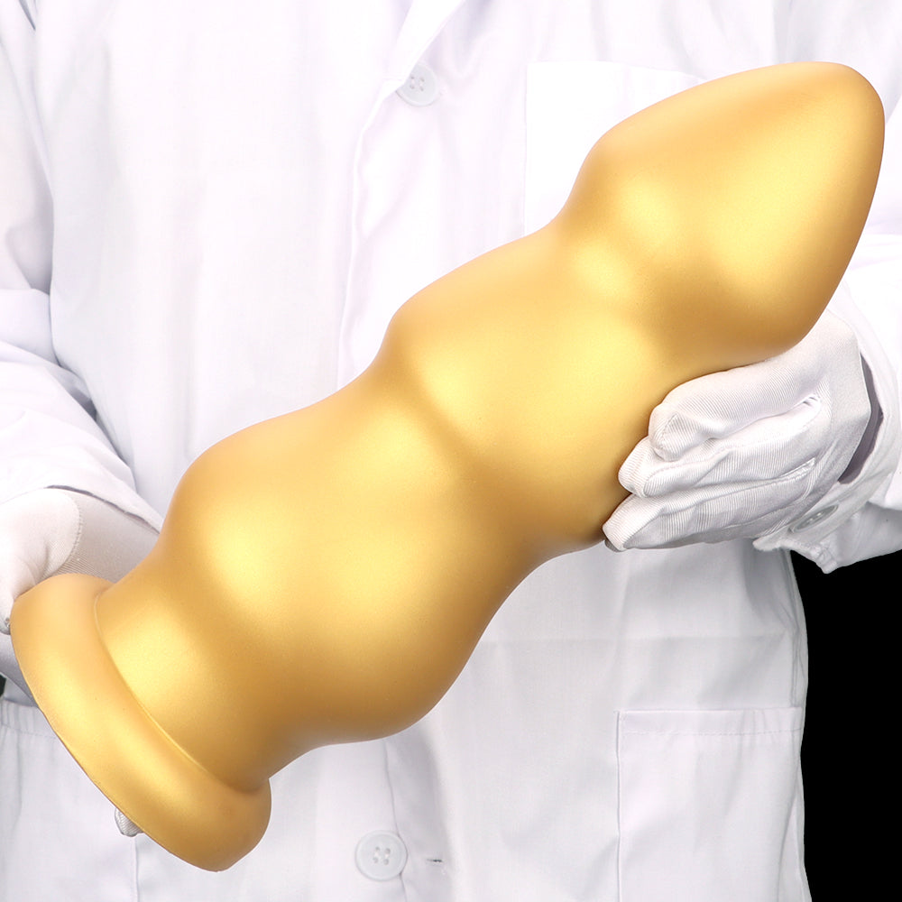 Thick Silicone Gold 3 Inch Diameter Butt Plug