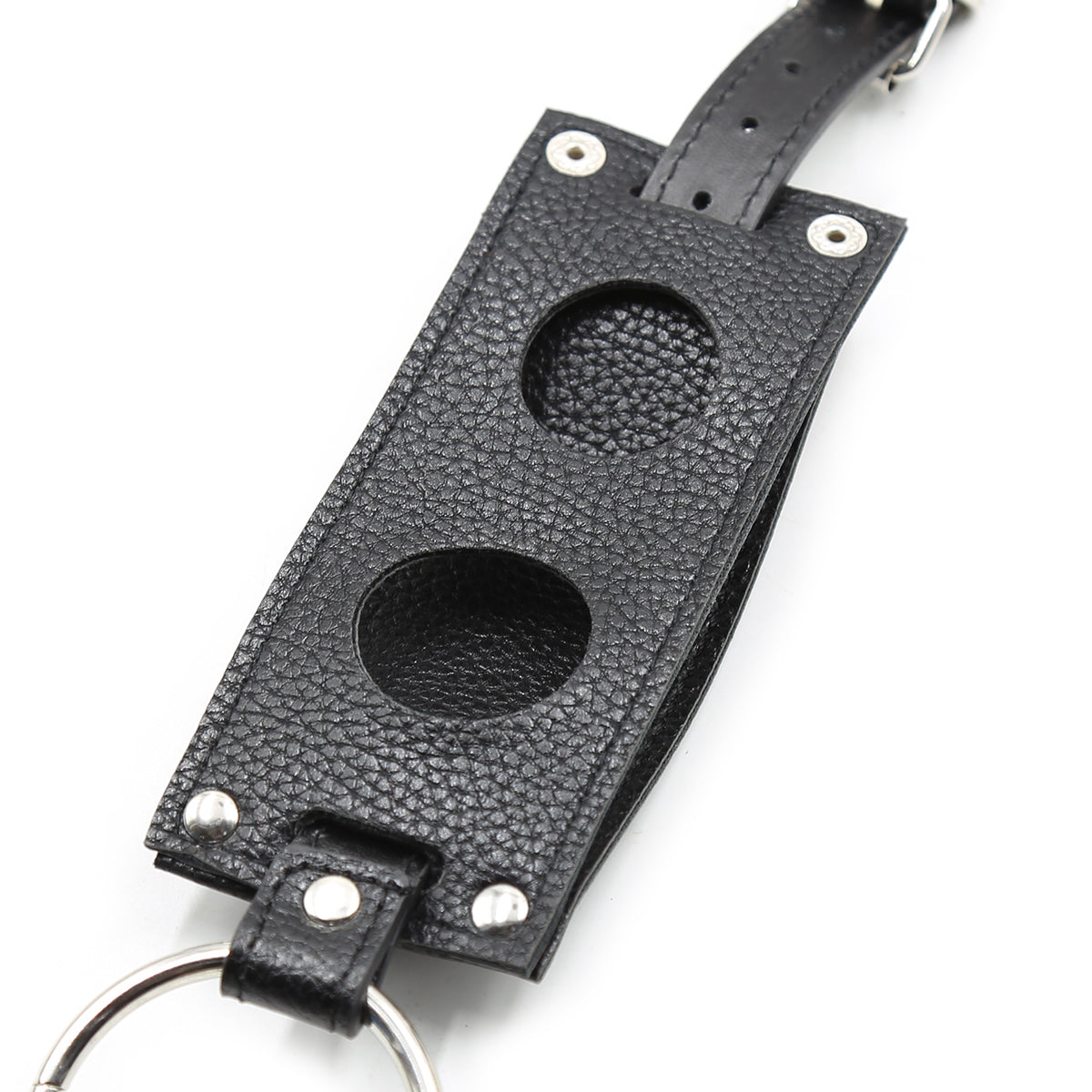 Double penetration strap on butt plug harness