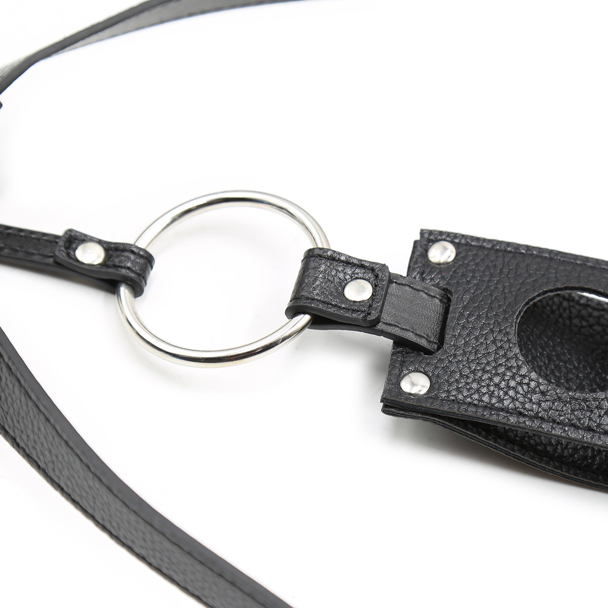 Double penetration strap on butt plug harness