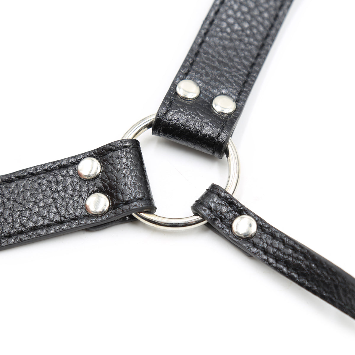 Double penetration strap on butt plug harness