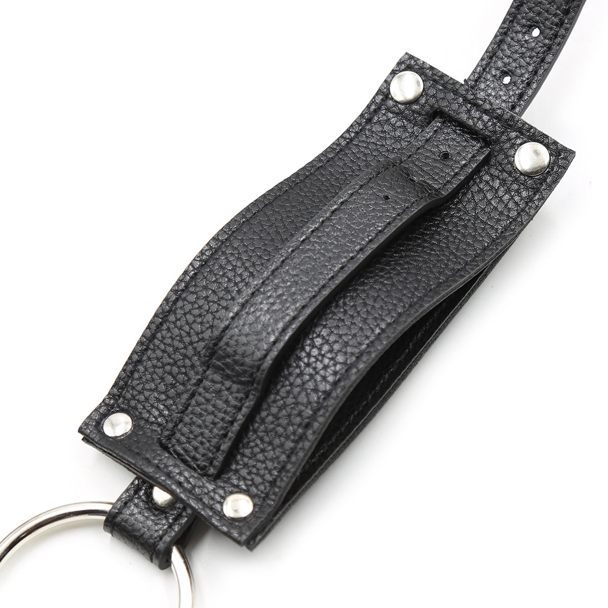 Double penetration strap on butt plug harness