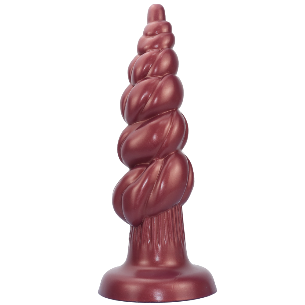 14 inch conical ribbed silicone huge butt plug