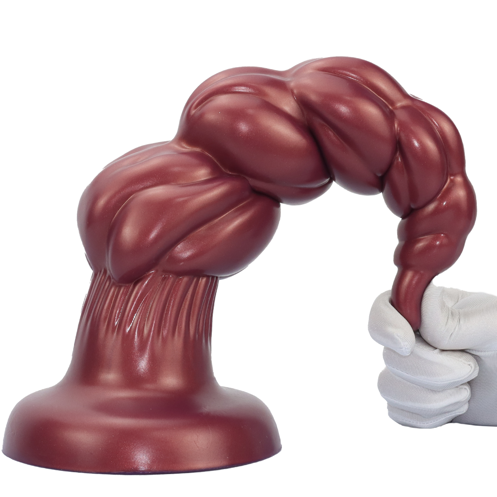 14 inch conical ribbed silicone huge butt plug