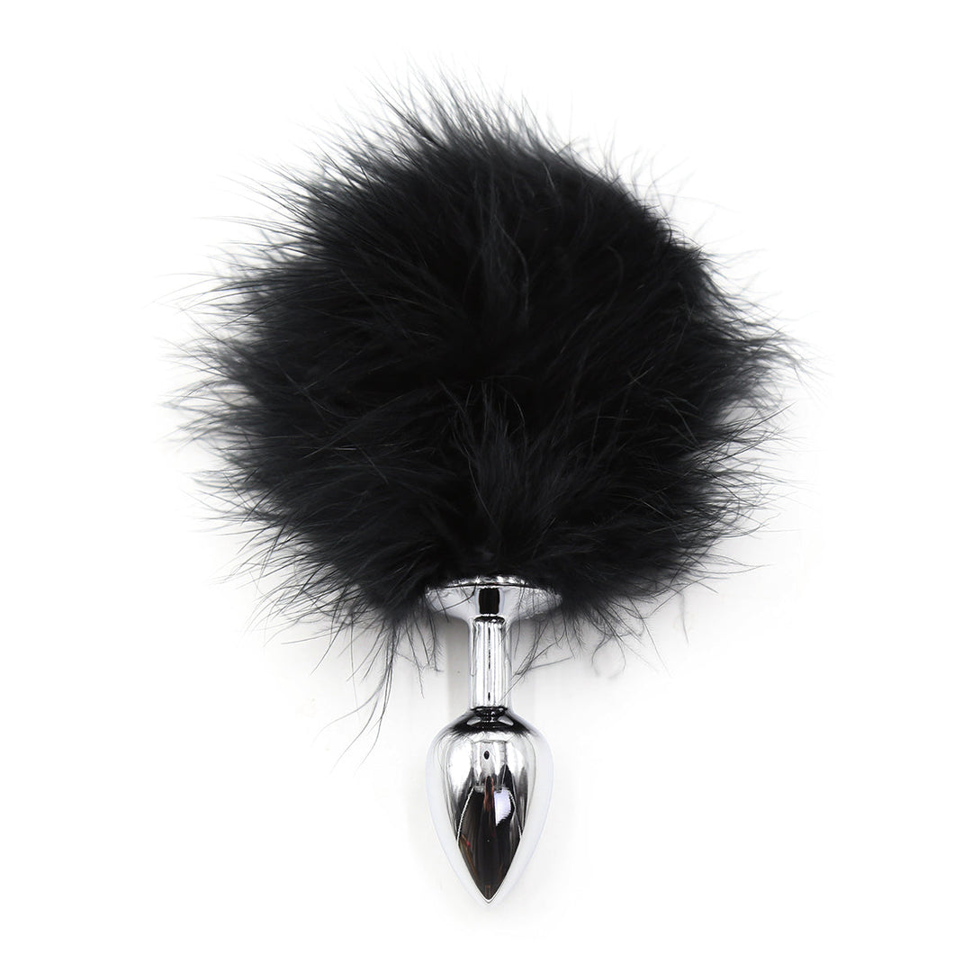 Cute Furry Small Metal Bunny Tail Butt Plug