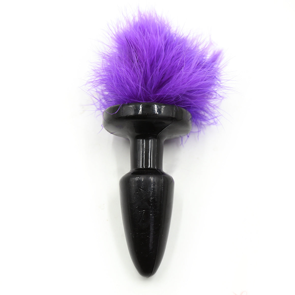 Black silicone sexy bunny tail butt plug