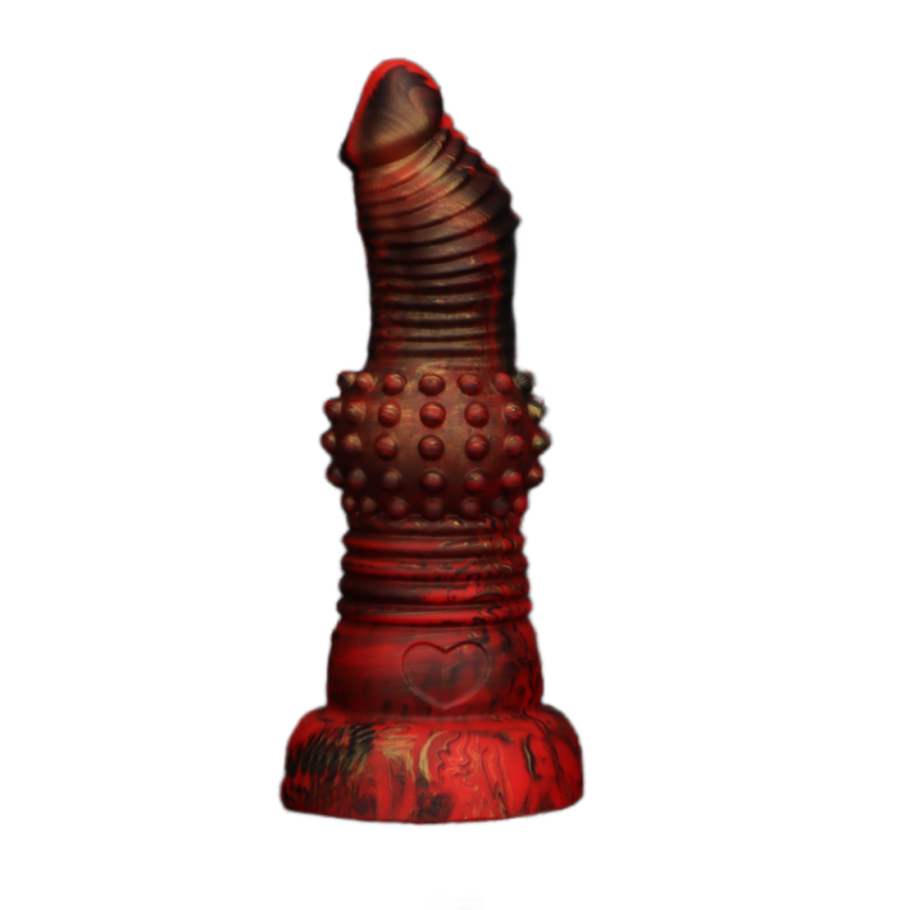 11 inch ridged curved spiked huge butt plug