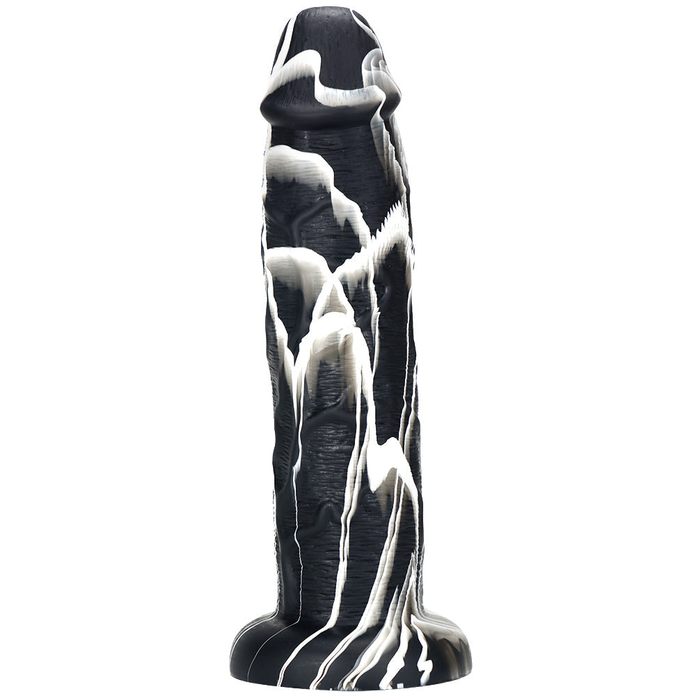 Black silicone realistic huge butt plug