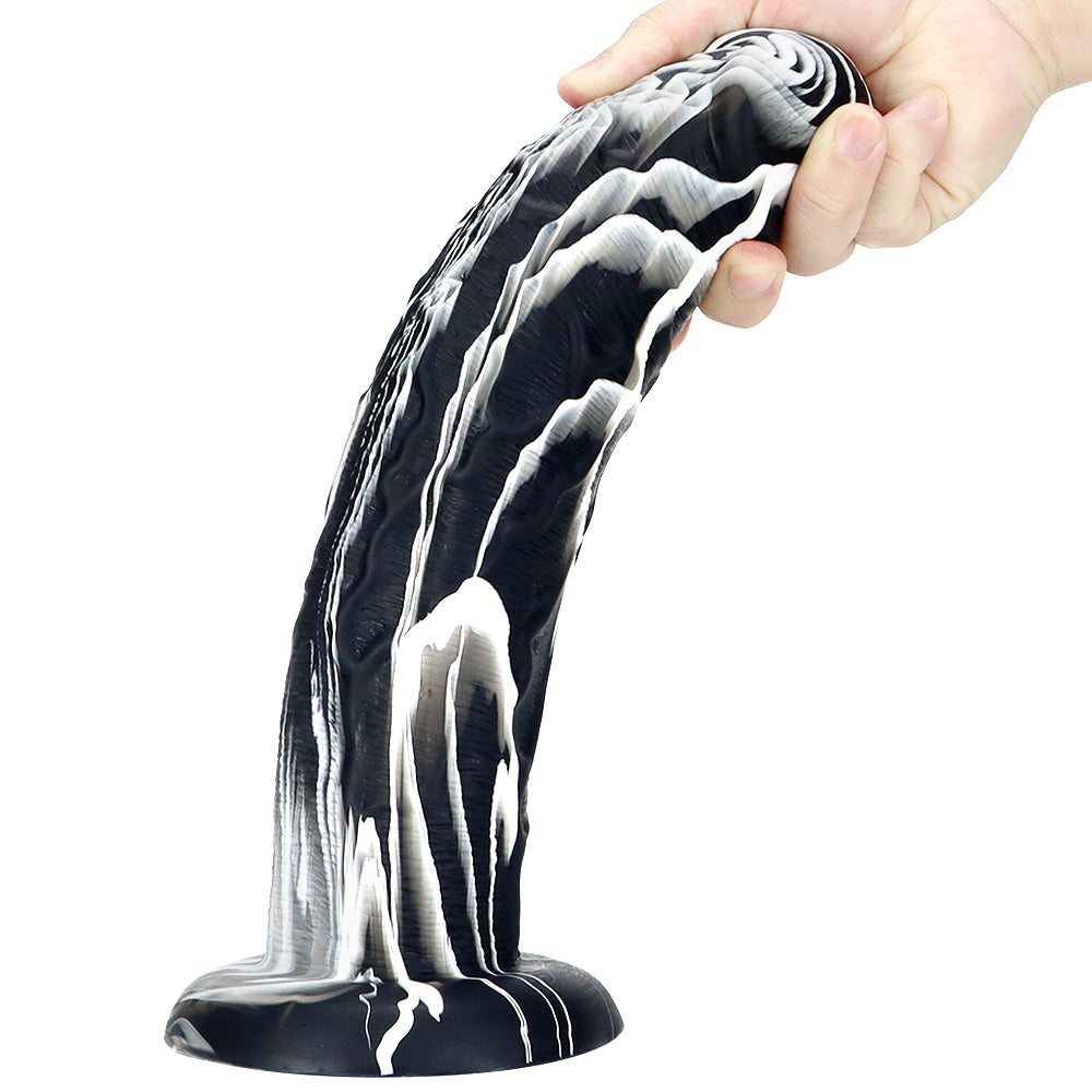 Black silicone realistic huge butt plug