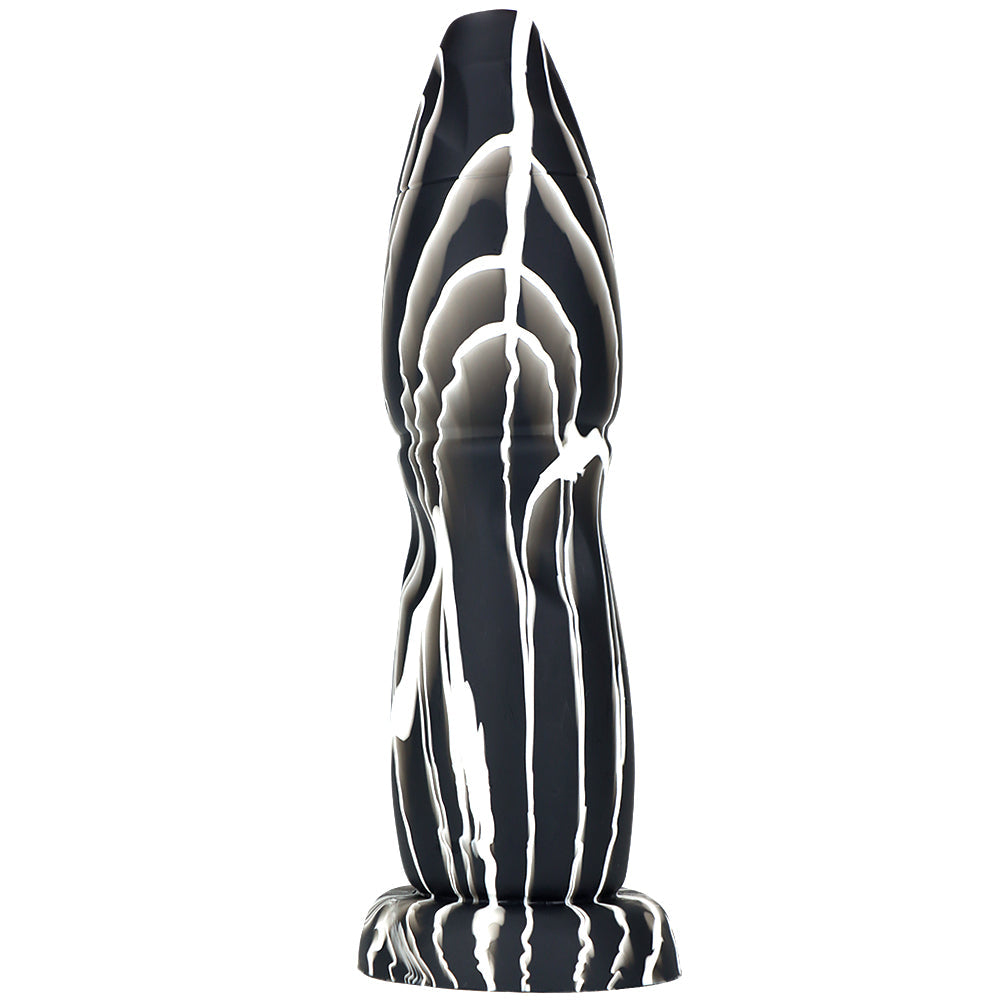 Black & White Marble Cone Large Butt Plug