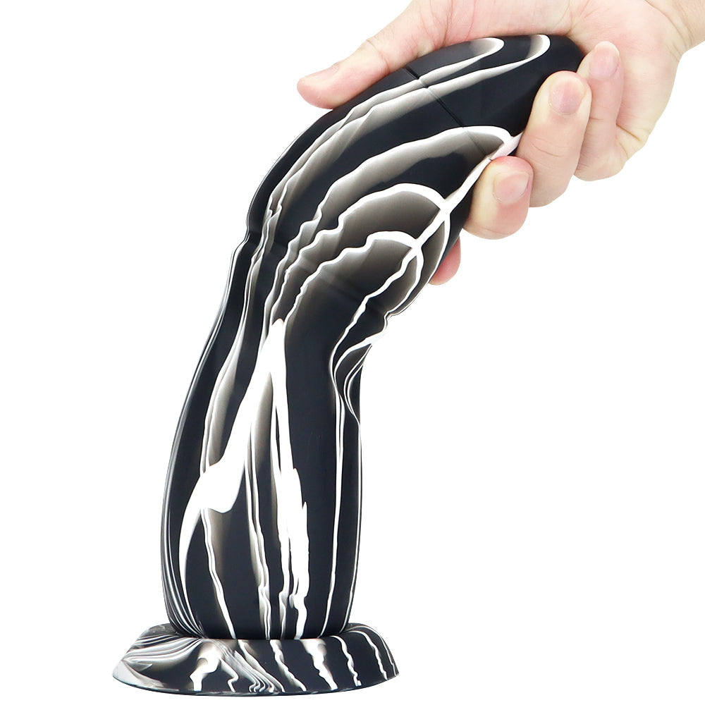 Black & White Marble Cone Large Butt Plug