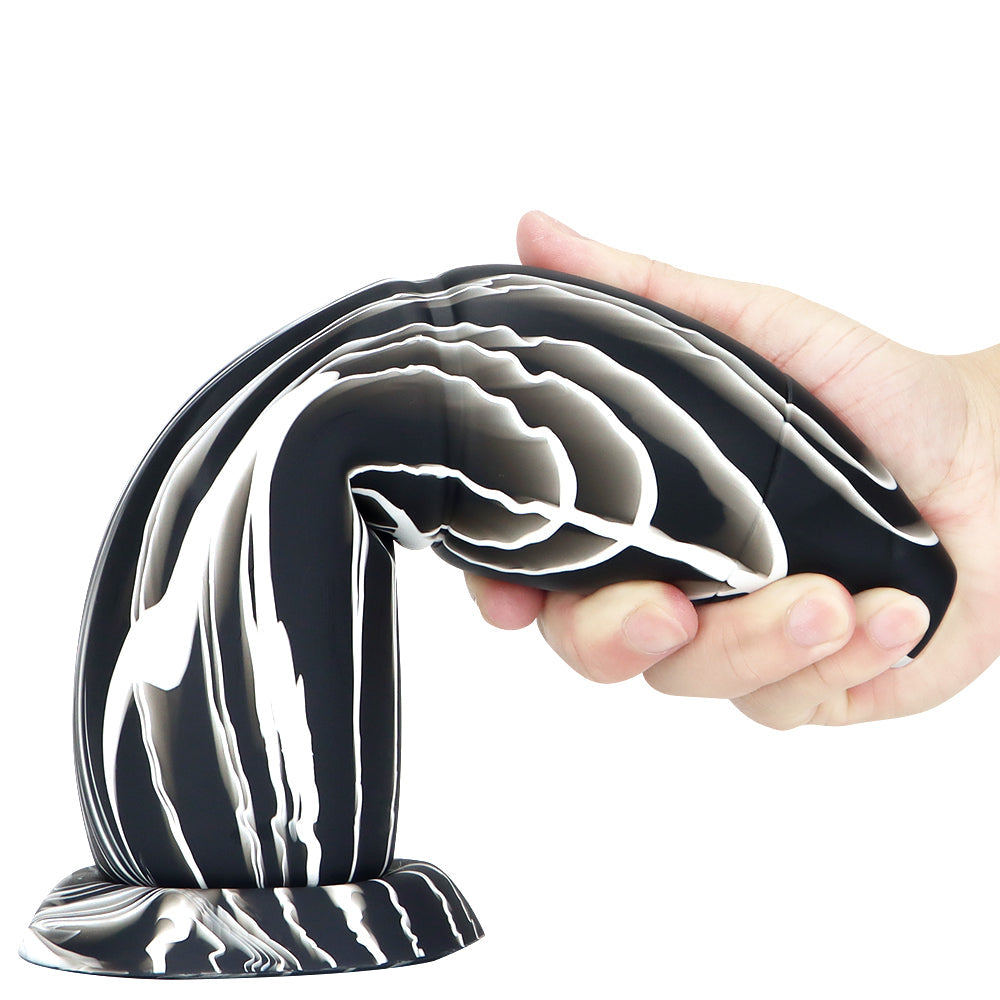 Black & White Marble Cone Large Butt Plug
