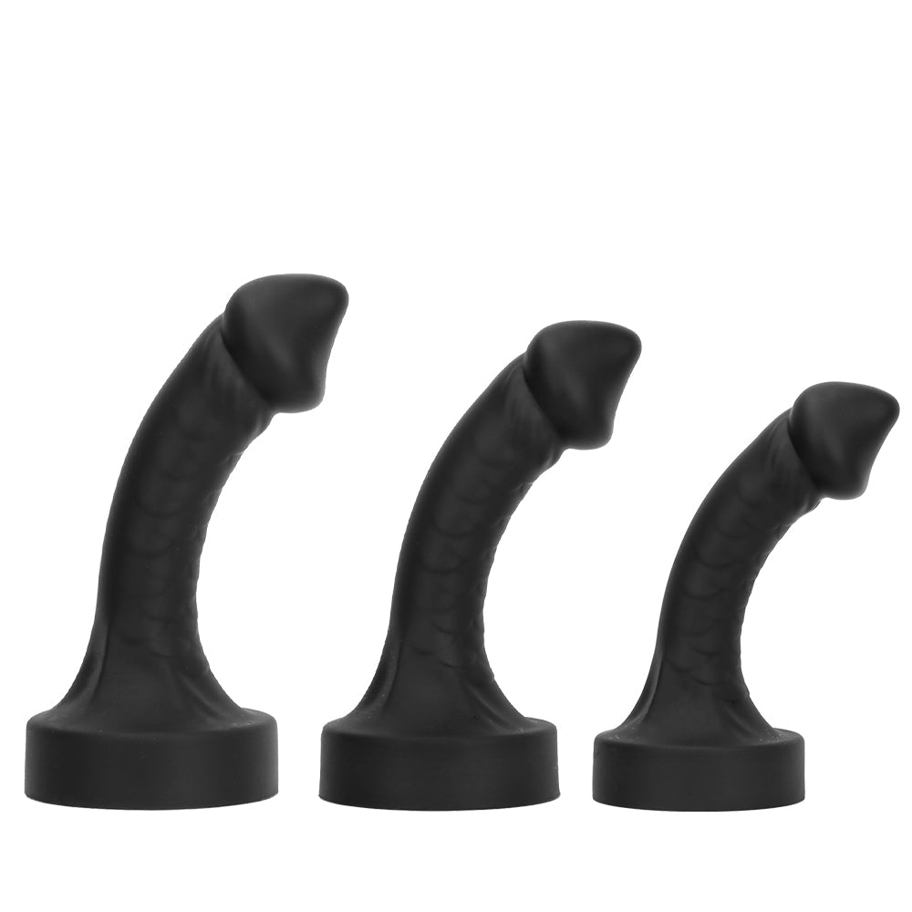 Black Curved Secure Flared Base Huge Butt Plug