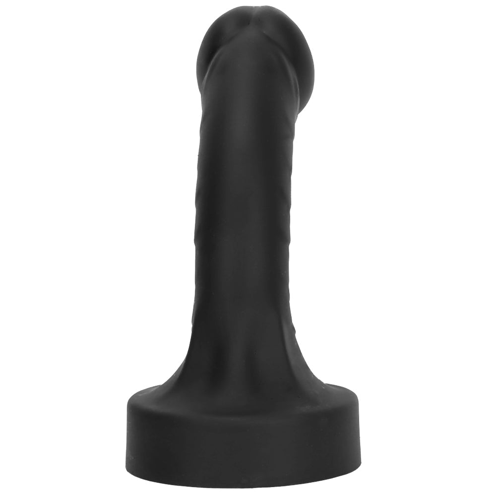 Black curved secure flared base huge butt plug