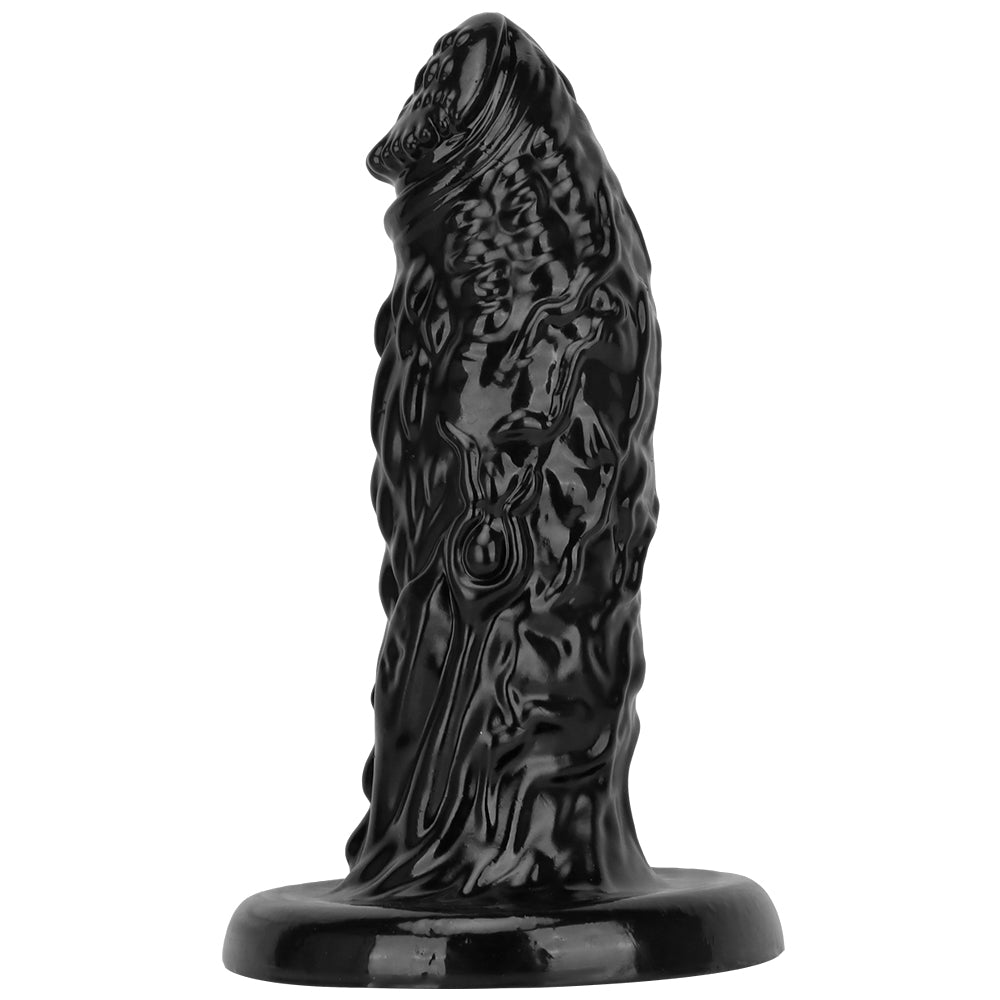 Fantasy Textured Black Huge Dragon Anal Plug