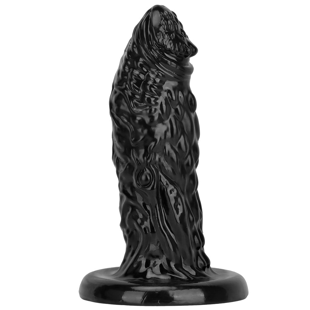 Fantasy Textured Black Huge Dragon Anal Plug