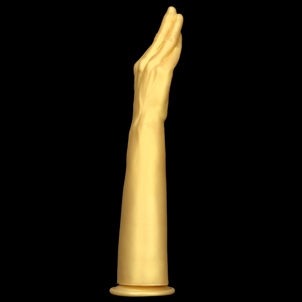 Gold Hand Huge Butt Plug