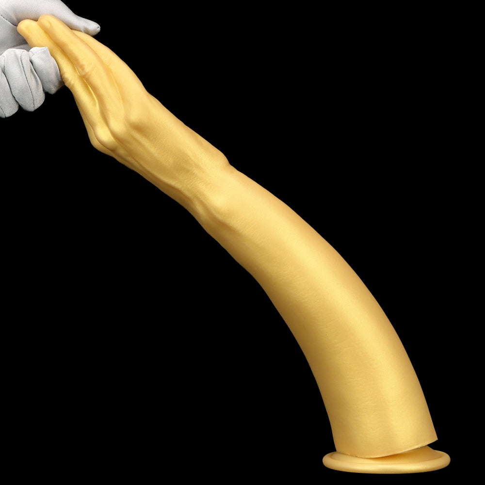 Gold Hand Huge Butt Plug