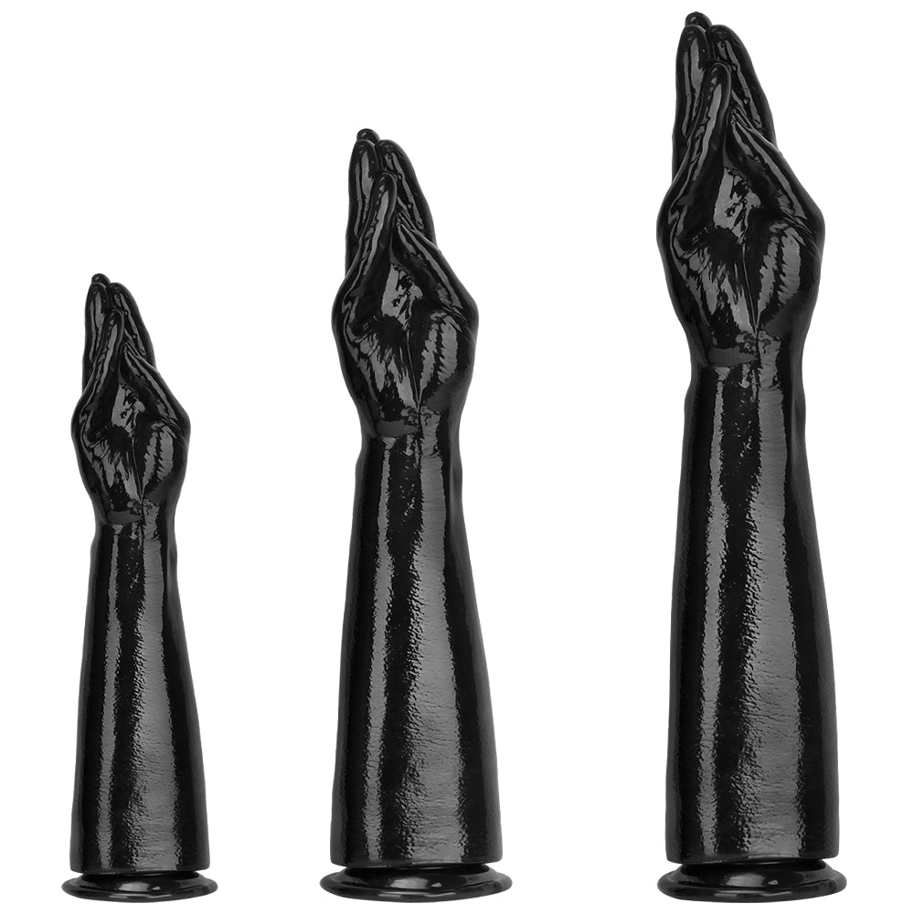 Extra long black hand fist butt plug