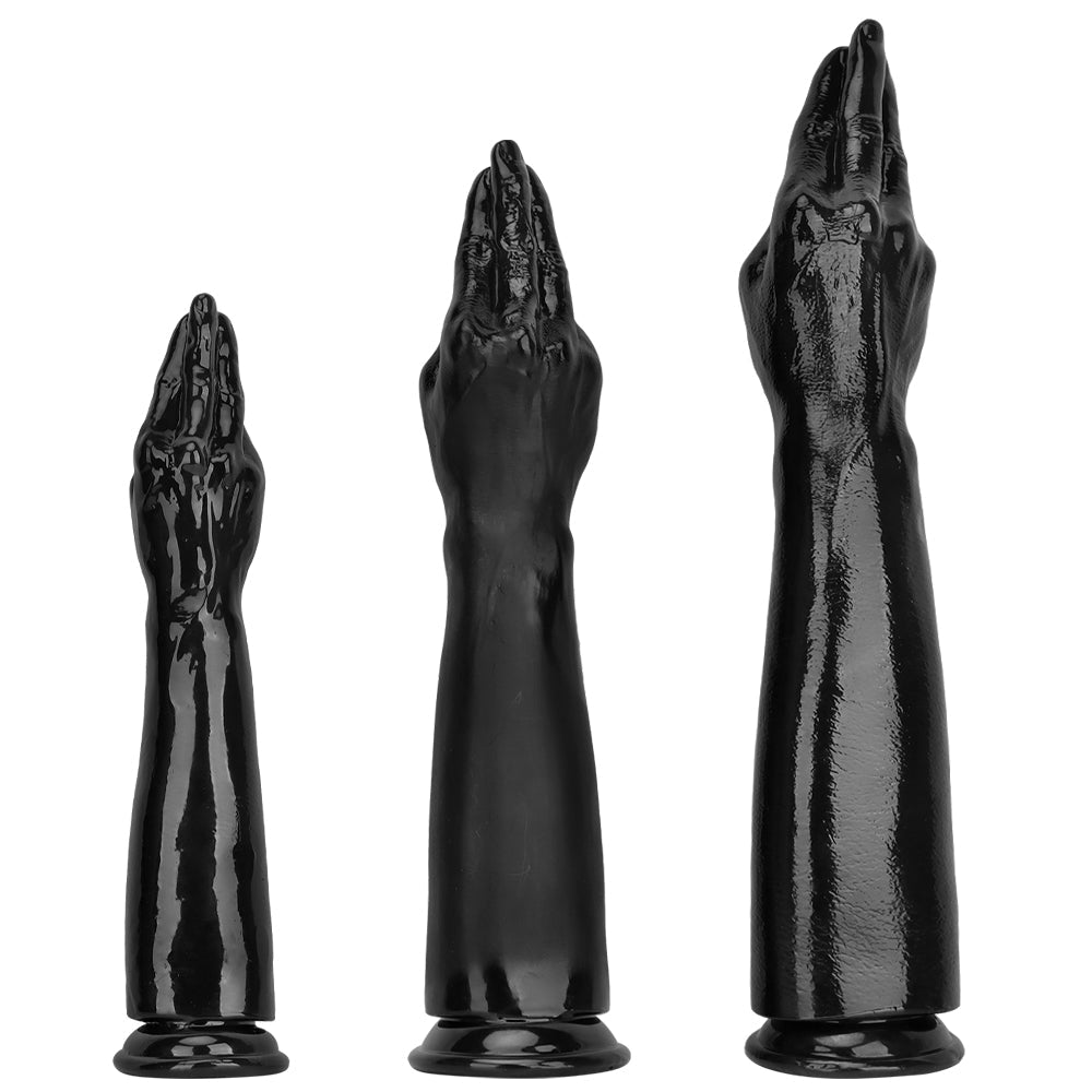 Extra long black hand fist butt plug