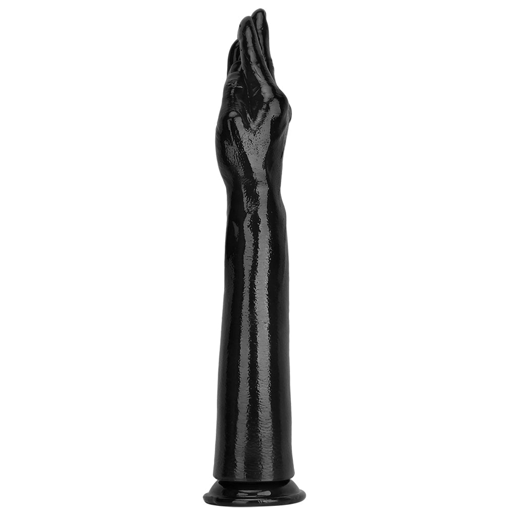 Extra long black hand fist butt plug