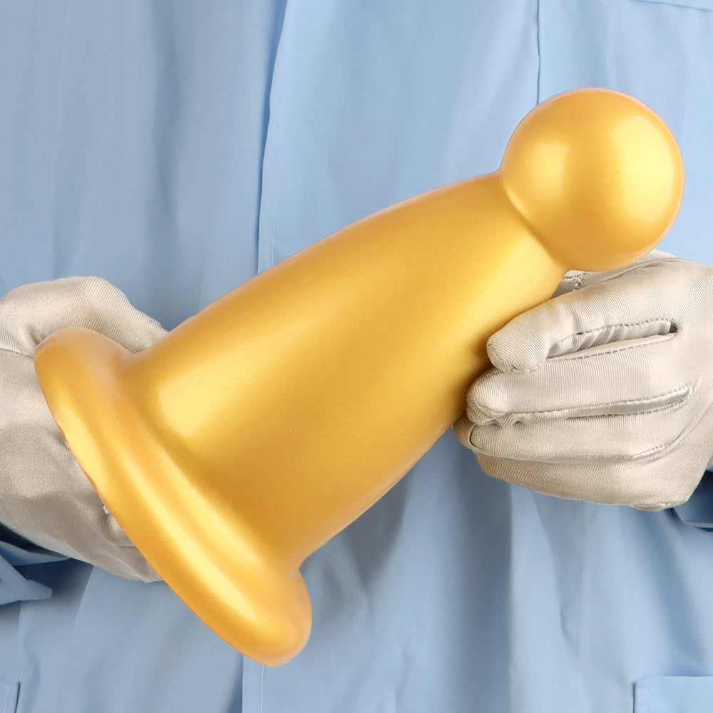 Gold santa hat silicone huge butt plug