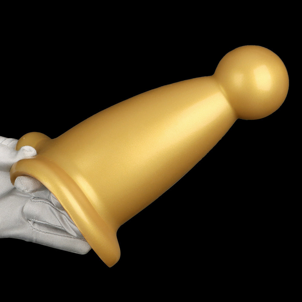 Gold santa hat silicone huge butt plug