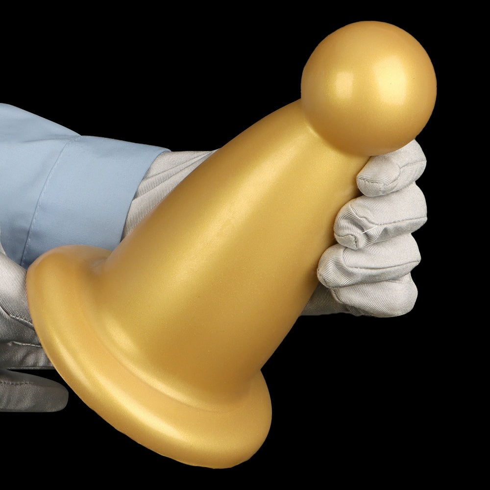 Gold santa hat silicone huge butt plug