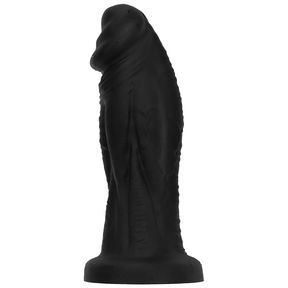 Black realistic extra thick anal plug