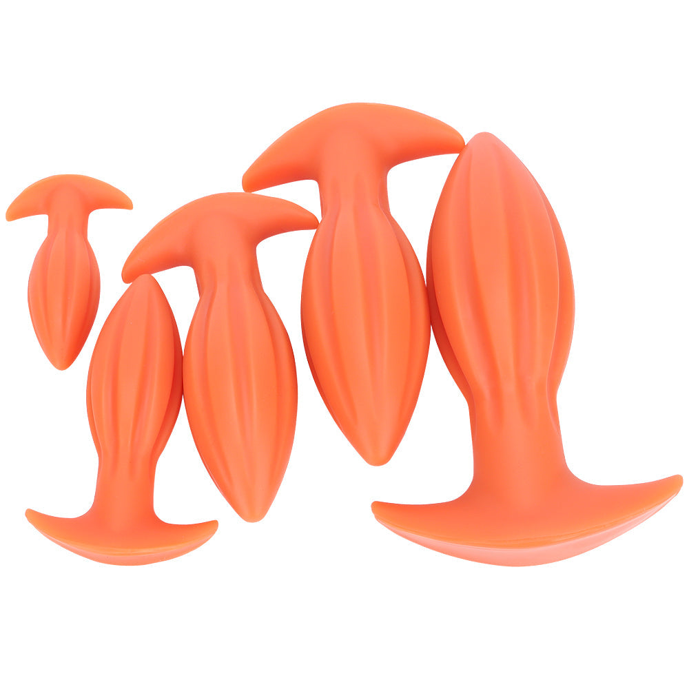 Prismatic silicone giant butt plug kit