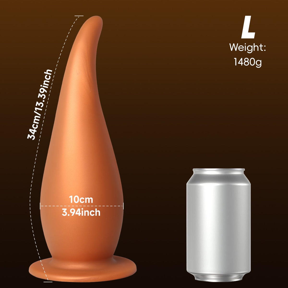 Gold silicone p spot stimulation huge butt plug