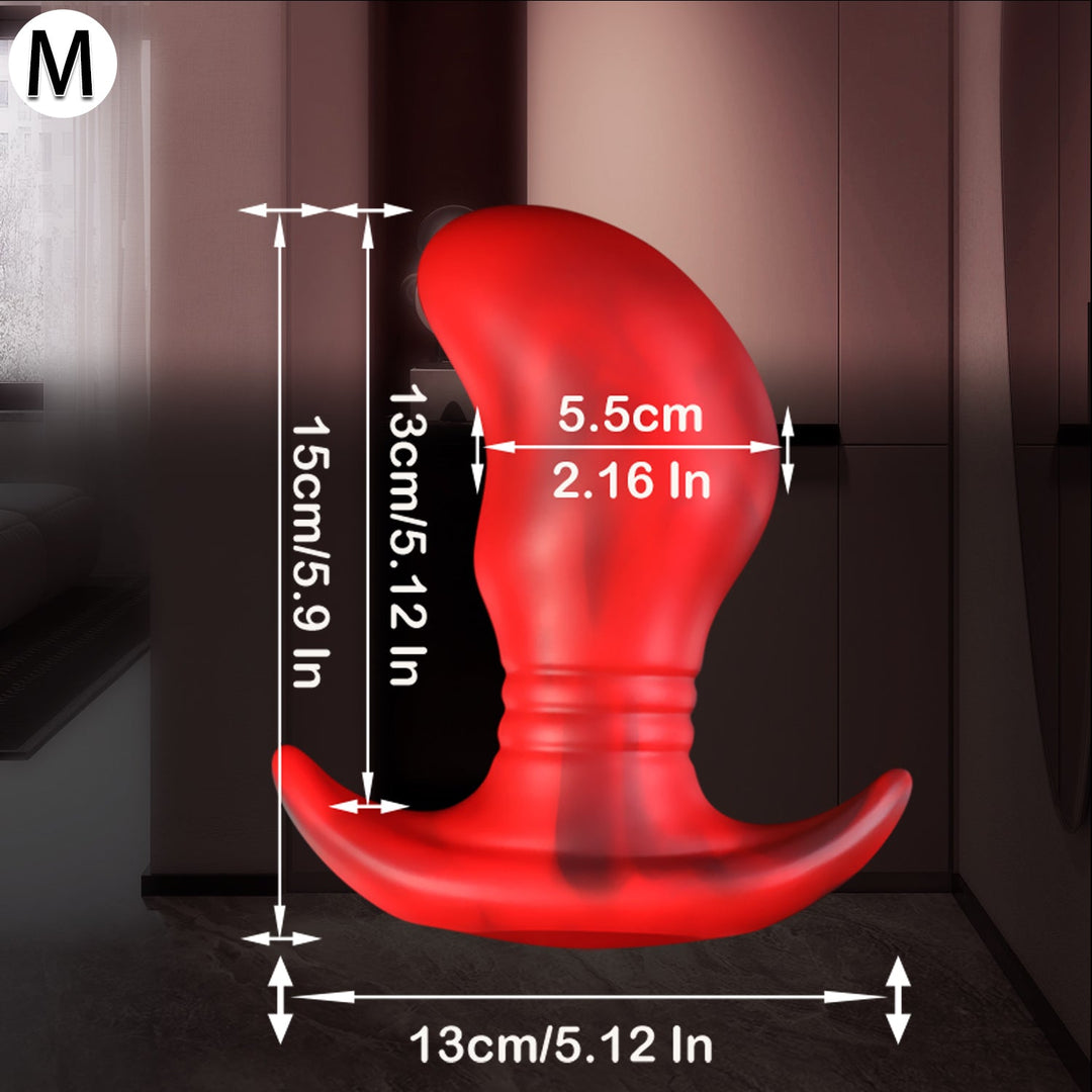 Red Silicone Ball Large Butt Plug Sets