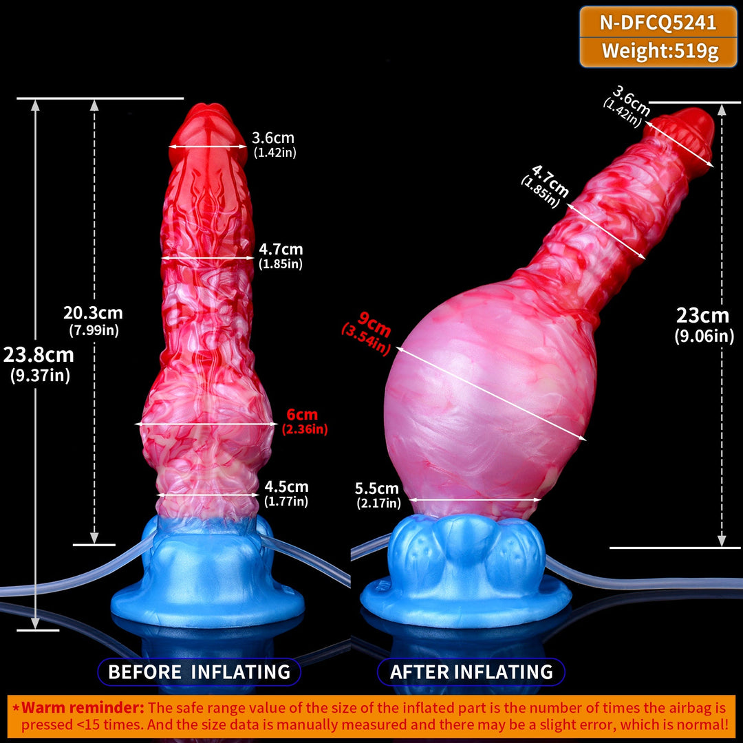 9 Inch Fantasy Dog Inflatable Butt Plug