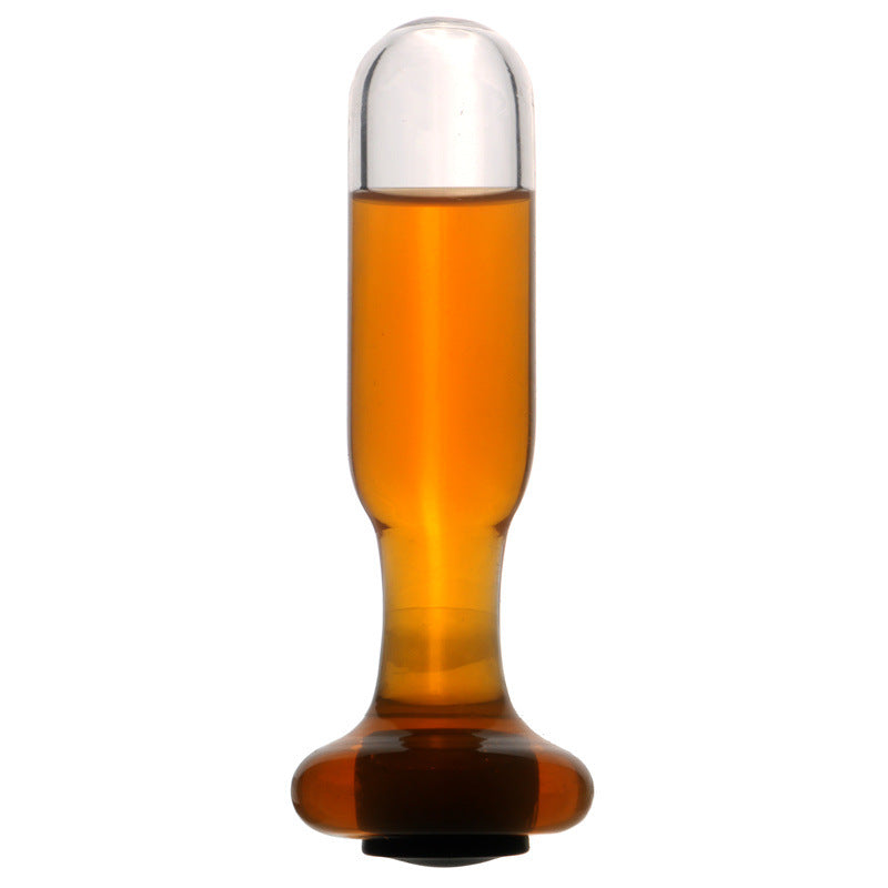 Hollow clear small glass butt plug