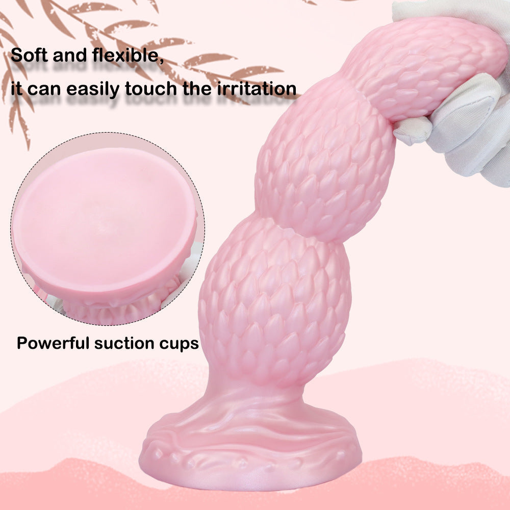 Dragon egg textured silicone butt plug
